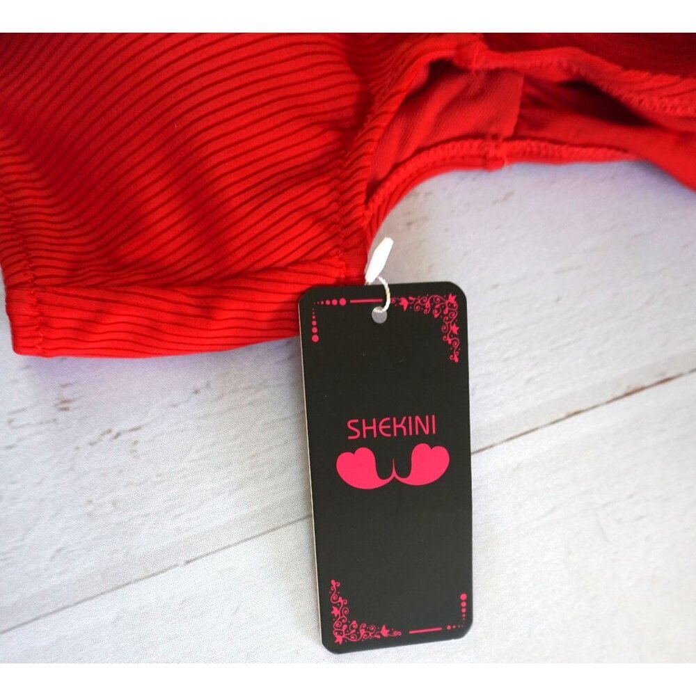 SHEKINI Women’s Hanging Front Drawstring Bikini Swimsuit Set - Size S, NWT - Picture 4 of 6